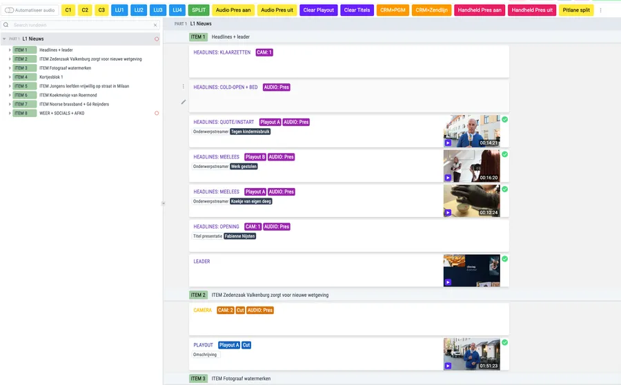 Geautomatiseerde tv-regie met Cuez en MultiScreen Manager — foto 1
