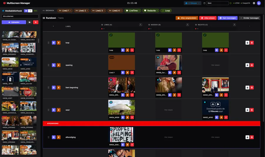 Geautomatiseerde tv-regie met Cuez en MultiScreen Manager — foto 4