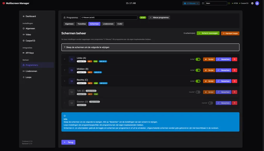 Geautomatiseerde tv-regie met Cuez en MultiScreen Manager — foto 6