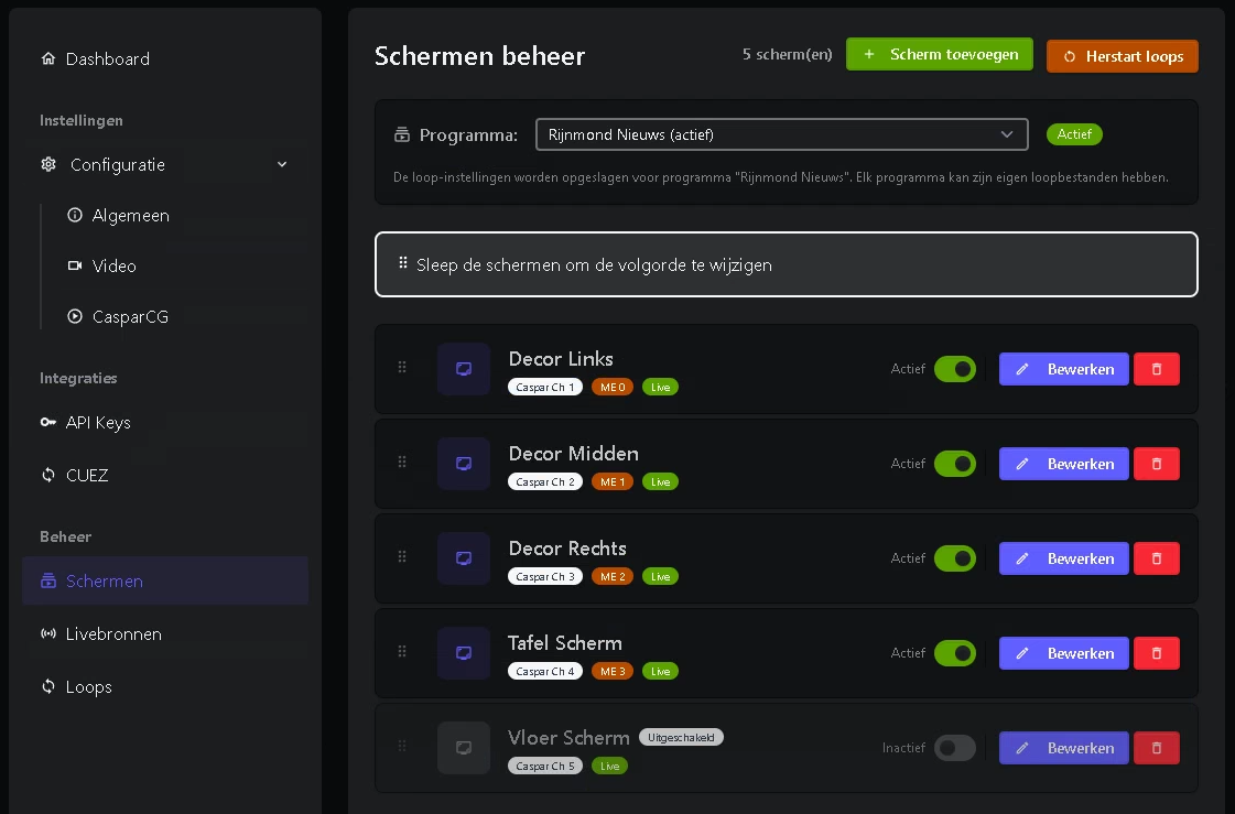 config-schermen